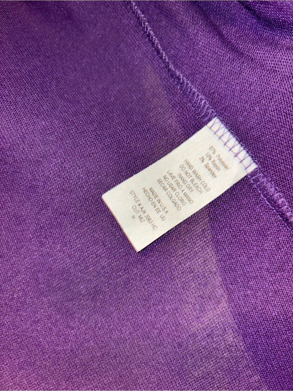 Azules Purple Draped Open Front Cardigan XL Lightweight Long Sleeve Layering - Picture 5 of 7